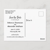 Carte Postale Simple Painterly Sunflower Enregistrer la date Car (Dos)