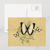 Carte postale simple papillon (Devant / Derrière)