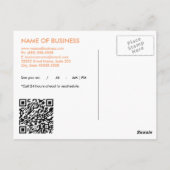 Carte Postale Simple Peach Chic Nomination Rappel QR Code (Dos)