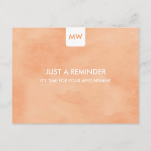 Carte Postale Simple Peach Chic Nomination Rappel QR Code