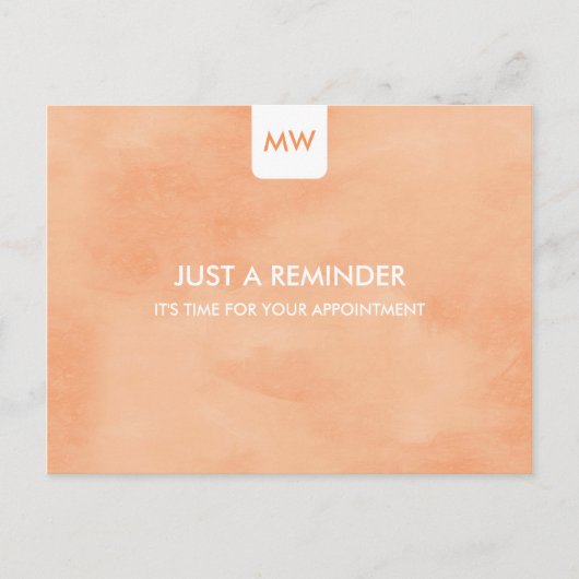 Carte Postale Simple Peach Chic Nomination Rappel QR Code (Devant)