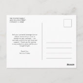 Carte Postale Simple Photo Bold Typographie Moderne Graduation (Dos)