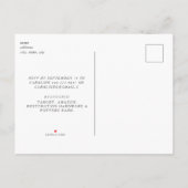 Carte Postale Simple Photo Bridal Shower Invitation Blanc (Dos)