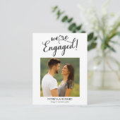 Carte Postale Simple Photo d'annonce de fiançailles We're Engage (Debout devant)