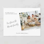 Carte Postale Simple Photo de Noël personnalisé pour les Fêtes (Devant)
