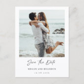 Carte Postale Simple photo mariage moderne (Devant)