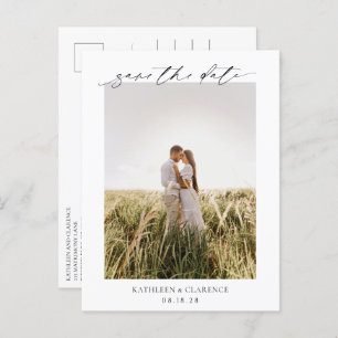 Carte Postale Simple photo minime Mariage classique Enregistrer 