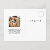 Carte Postale Simple photo rustique Enregistrer la date (Dos)