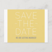 Carte postale simple pour annoncer la date, jaune (Devant)