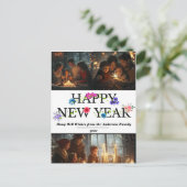 Carte postale simple pour la fête du Nouvel An (Debout devant)