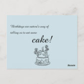 Carte Postale Simple présentation de l'invitation d'anniversaire (Dos)