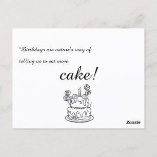 Carte Postale Simple présentation de l'invitation d'anniversaire