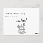 Carte Postale Simple présentation de l'invitation d'anniversaire (Dos)