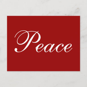 Carte postale simple Red Peace Holiday Business