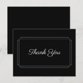 Carte Postale Simple Remerciement d'affaires de script noir et b (Devant / Derrière)