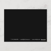 Carte Postale Simple Remerciement d'affaires de script noir et b (Dos)