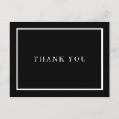 Carte Postale Simple Remerciement d'affaires en noir et blanc (Devant)