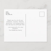Carte Postale Simple Remerciement de deuil de végétation (Dos)