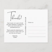 Carte Postale Simple Remerciement de Diplôme Photo (Dos)