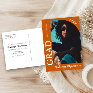 Carte postale simple Retro Photo Graduation Invita