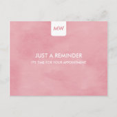 Carte Postale Simple rose chic Nomination Rappel QR Code (Devant)