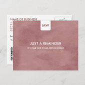 Carte Postale Simple Rosy Brown Chic Nomination Rappel QRCode (Devant / Derrière)