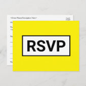 Carte postale simple "RSVP" (Devant / Derrière)