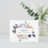 Carte Postale Simple Rustic Floral Song Request RSVP Postcard (Debout devant)