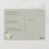 Carte Postale Simple rustique Enregistrer la date Blush Peony Ma (Dos)