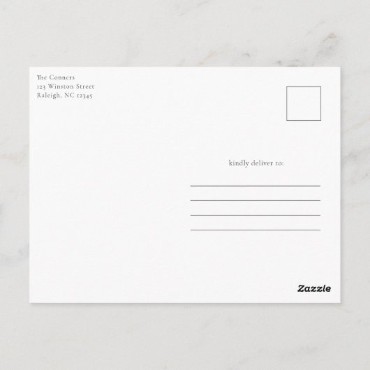 Carte Postale Simple Script 3 Photo Collage Merci bébé (Dos)