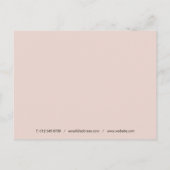 Carte Postale Simple Script de remerciement Rose Gold Business (Dos)