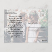 Carte Postale Simple Script Love & Thanks 2 Mariage photo (Dos)