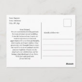 Carte Postale Simple Script Moderne Mariage Merci photo (Dos)