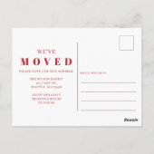 Carte Postale Simple Script Nouvelle maison pour les vacances Ph (Dos)