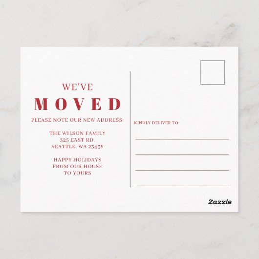 Carte Postale Simple Script Nouvelle maison pour les vacances Ph (Dos)