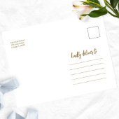 Carte Postale Simple Script Or Gold Meet Us In Save The Date Pho