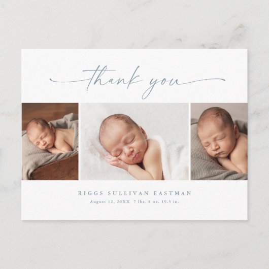 Carte Postale Simple Script Photo Collage Merci bébé (Devant)