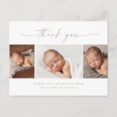 Carte Postale Simple Script Photo Collage Merci bébé (Devant)