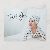 Carte Postale Simple Script photo Lettrage Merci bébé Cadeau (Devant)
