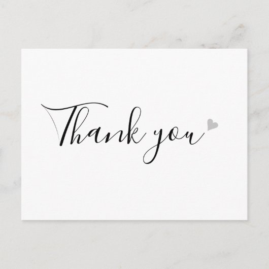 Carte Postale Simple Script Remerciement d'affaires (Devant)