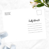 Carte Postale Simple Script Rencontrons-nous dans la photo de sa