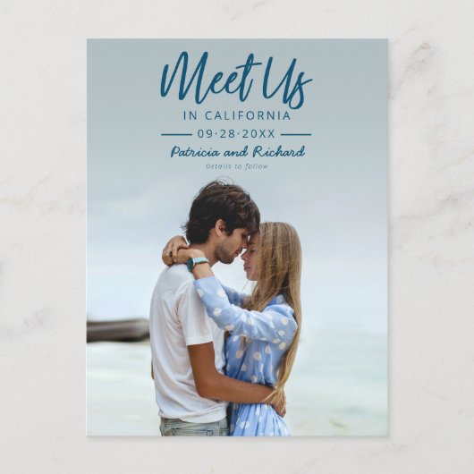 Carte Postale Simple Script Rencontrons-nous dans la photo de sa (Devant)