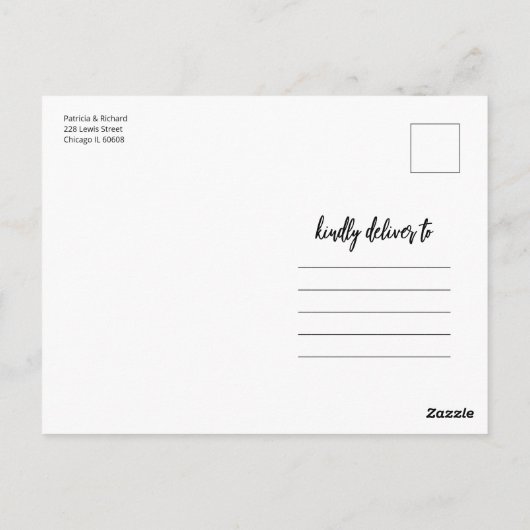 Carte Postale Simple Script Retrouvez-Nous Dans Enregistrer La D (Dos)