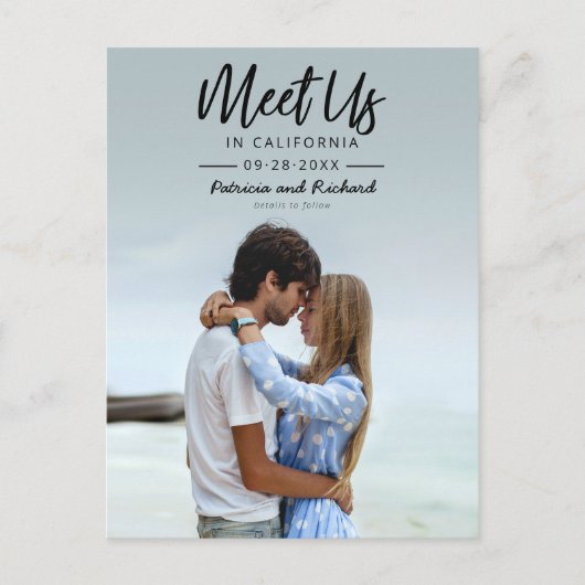 Carte Postale Simple Script Retrouvez-Nous Dans Enregistrer La D (Devant)