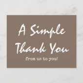 Carte Postale Simple Script Rose Pâle Entreprise Merci (Devant)