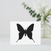 Carte Postale Simple silhouette de papillon noir (Debout devant)