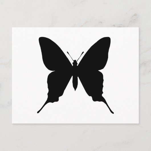 Carte Postale Simple silhouette de papillon noir (Devant)