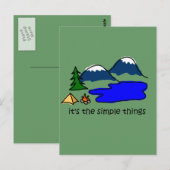 Carte Postale Simple Things - Camping (Devant / Derrière)