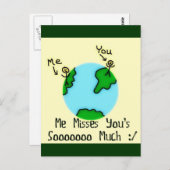 Carte Postale Simple, tu me manques (Devant / Derrière)