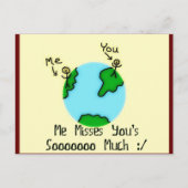 Carte Postale Simple, tu me manques (Devant)